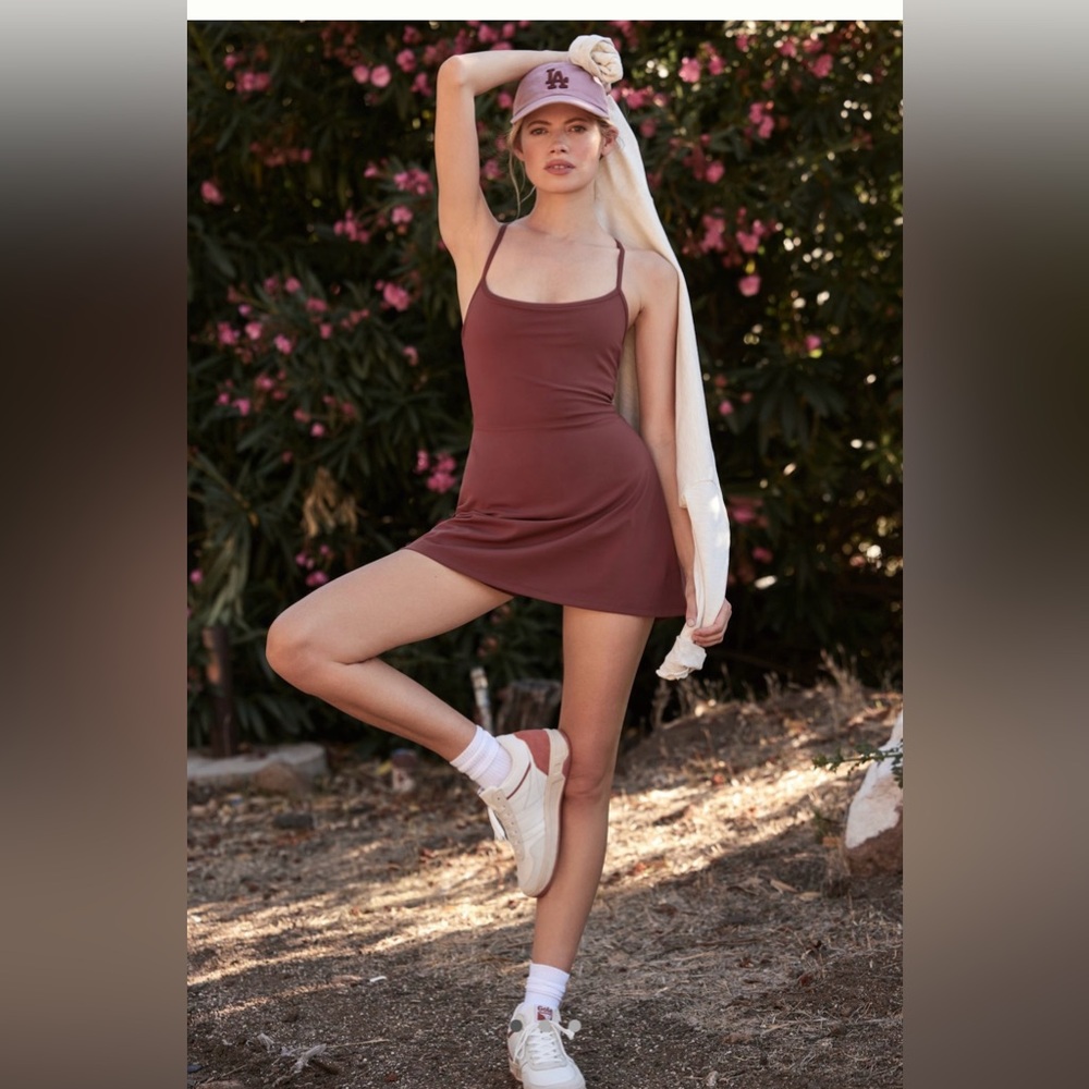 Spiritual gangster Lia burgundy active wear dress NWT small